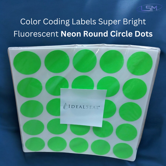 Circle Stickers Color Coding Labels Super Bright Green Fluorescent Neon Round Circle Dots for Organizing Inventory 1 Inch 500 Total Adhesive Stickers Label Supply Mart