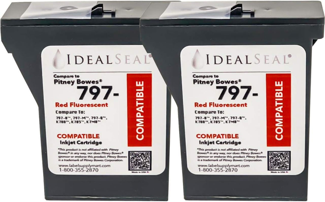 Twin Pack Compatible Replacement for PB Ink k7m0 Cartridge for PB Postage Machine: PB Mailstation 2 Ink PB 797 PB k7m0 Ink Cartridge k700 Ink