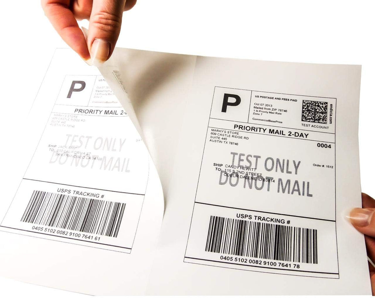 IDEALSEAL Half Sheet Self Adhesive Shipping Labels for Laser & Inkjet
