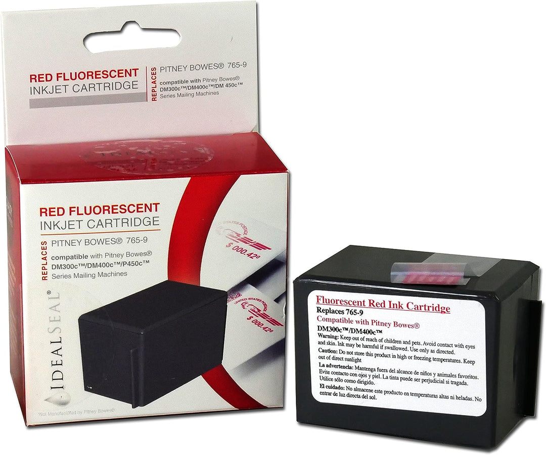 Three Pack Preferred Postage Supplies Compatible 765-9 Red Ink Cartridge for DM300c, DM400c, DM450c, DM475c Postage Meter