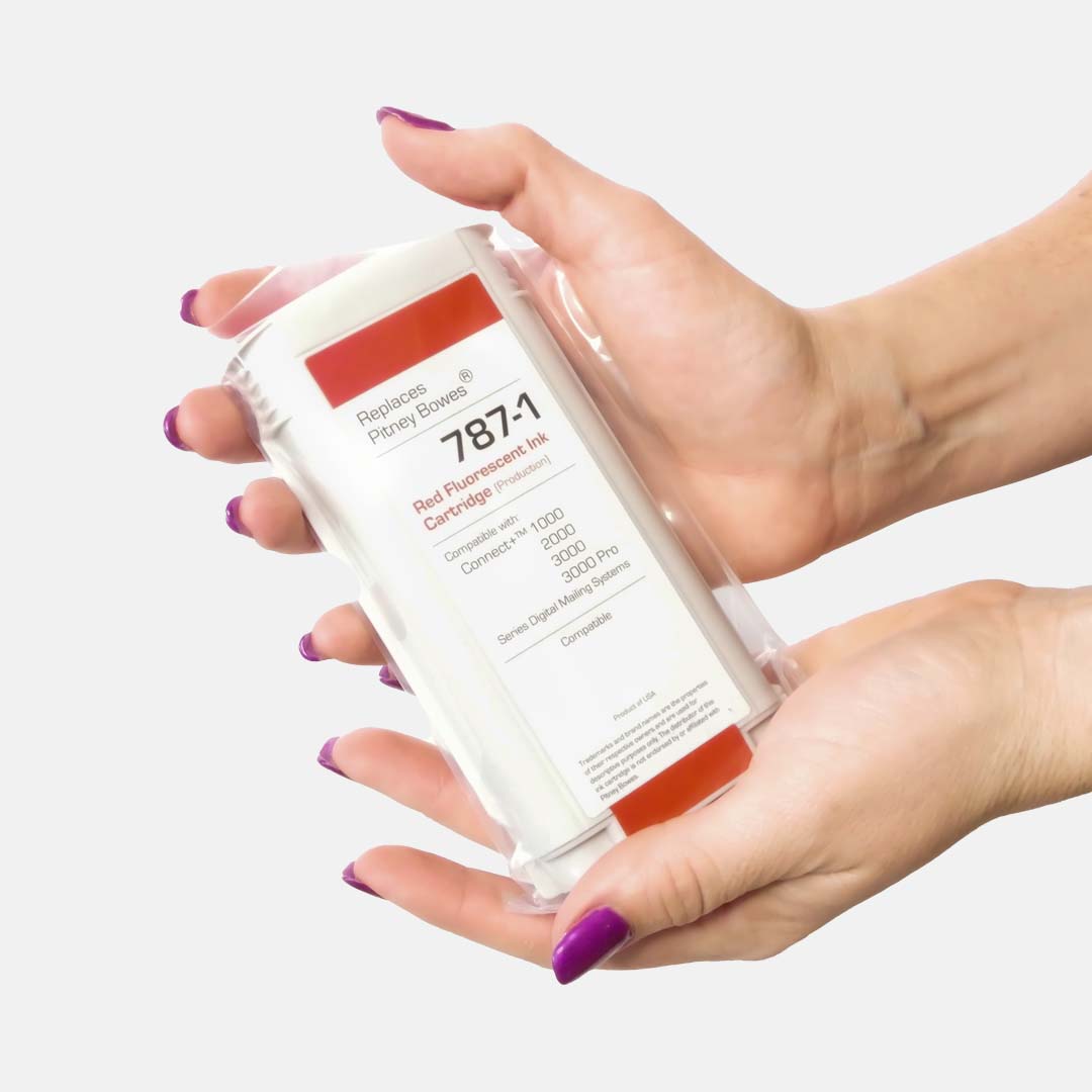 (Item #787-1) Red Ink Cartridge (Production) for SendPro™ P / Connect+® Series Mailing Systems