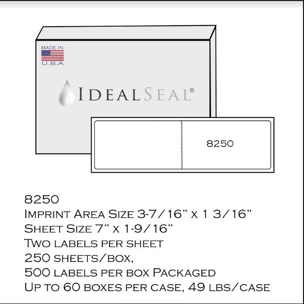 (PT2N03) - Double Strip Postage Labels Pack of 250 (8250)
