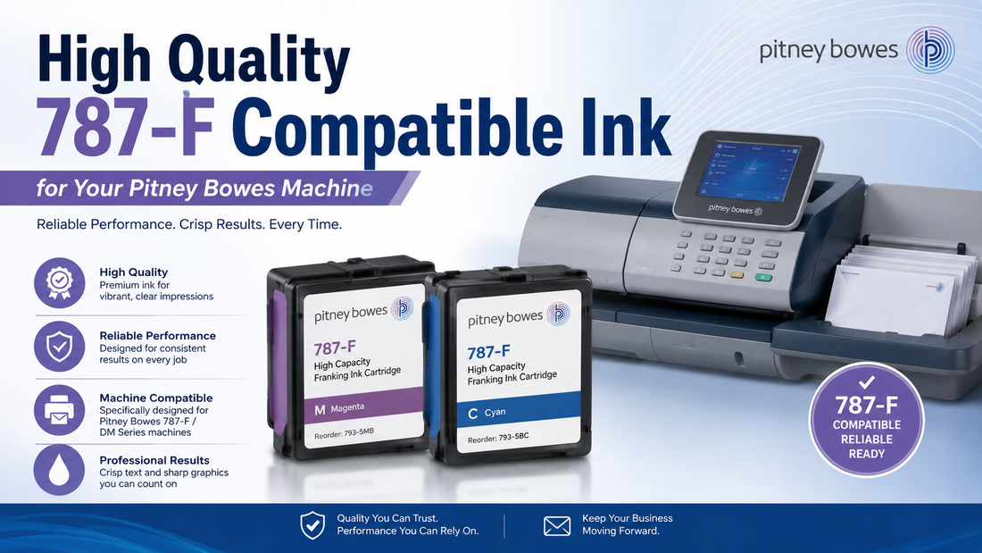 High Quality 787-F Compatible Ink for Pitney Bowes Machine Label Supply Mart
