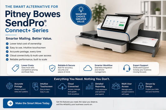 Smart Alternative for Pitney Bowes SendPro, Connect+ Series Label Supply Mart