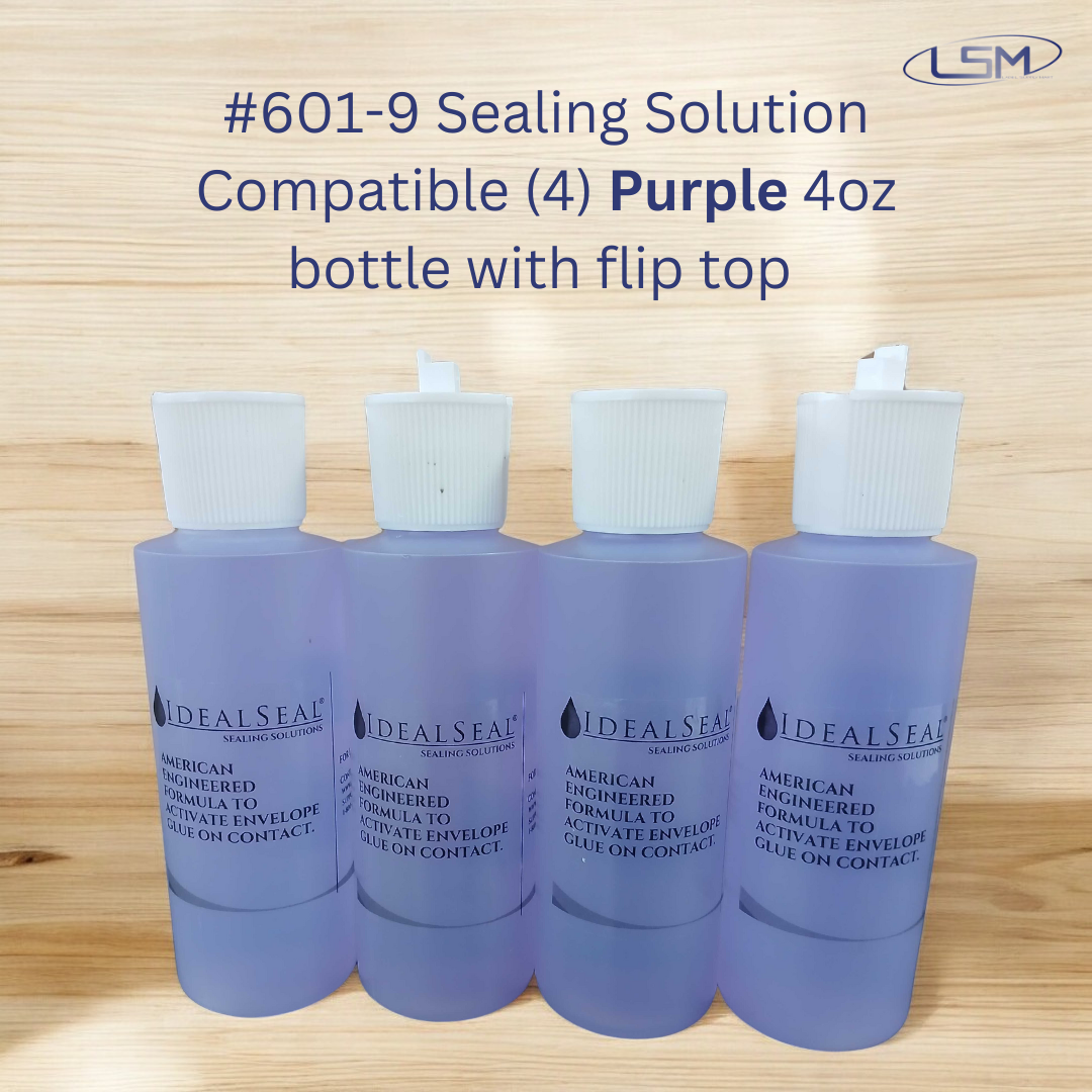 Genuine Compatible PB 601-9 E-Z Seal Sealing Solution Compatible (4) Purple Label Supply Mart