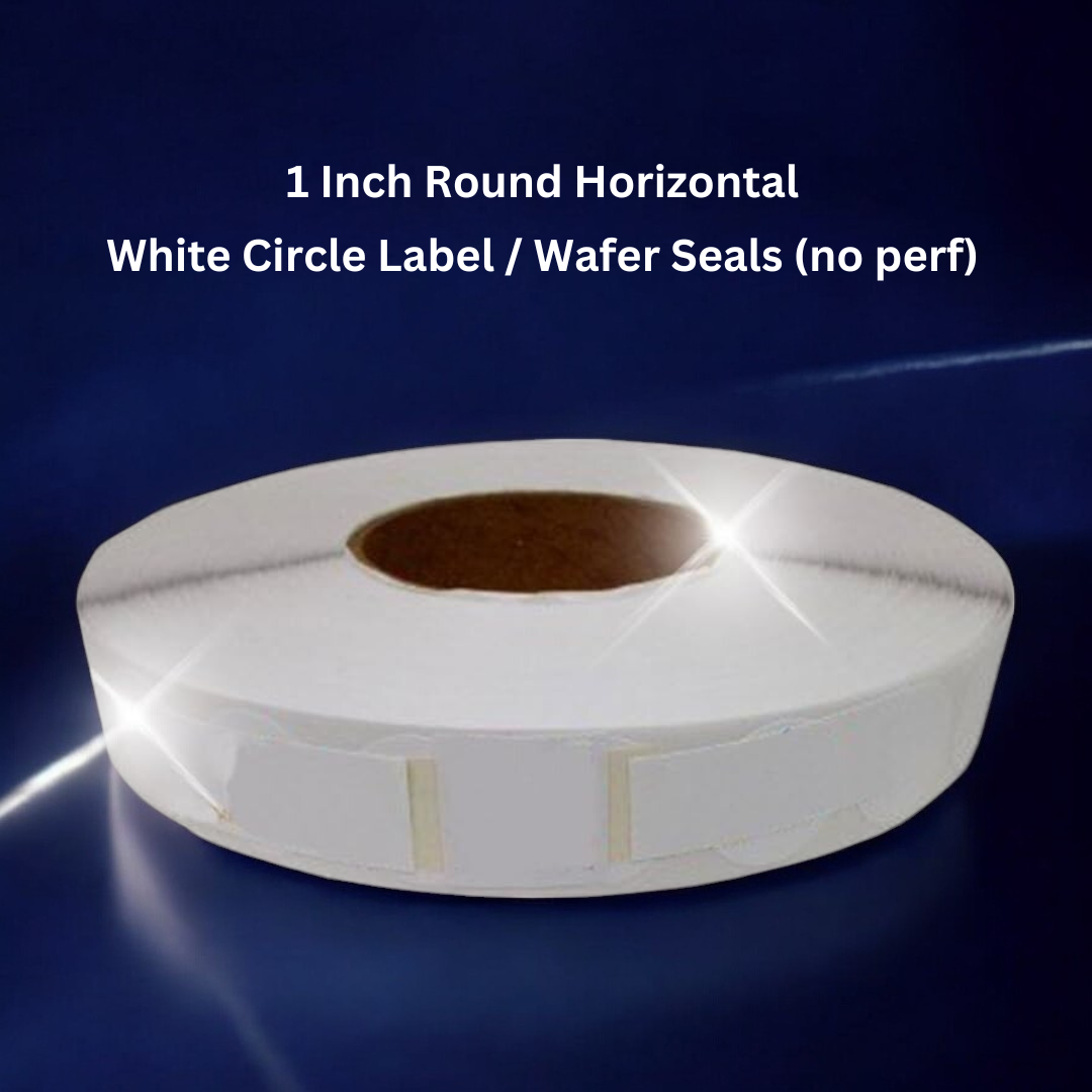 Preferred Mailing Supplies PPS3-5000WL 1" Wafer Tab Seals (No Perf) 5000 Tabs Per Roll (3 Rolls Per Box) Save Big, USPS Approved, White Label Supply Mart