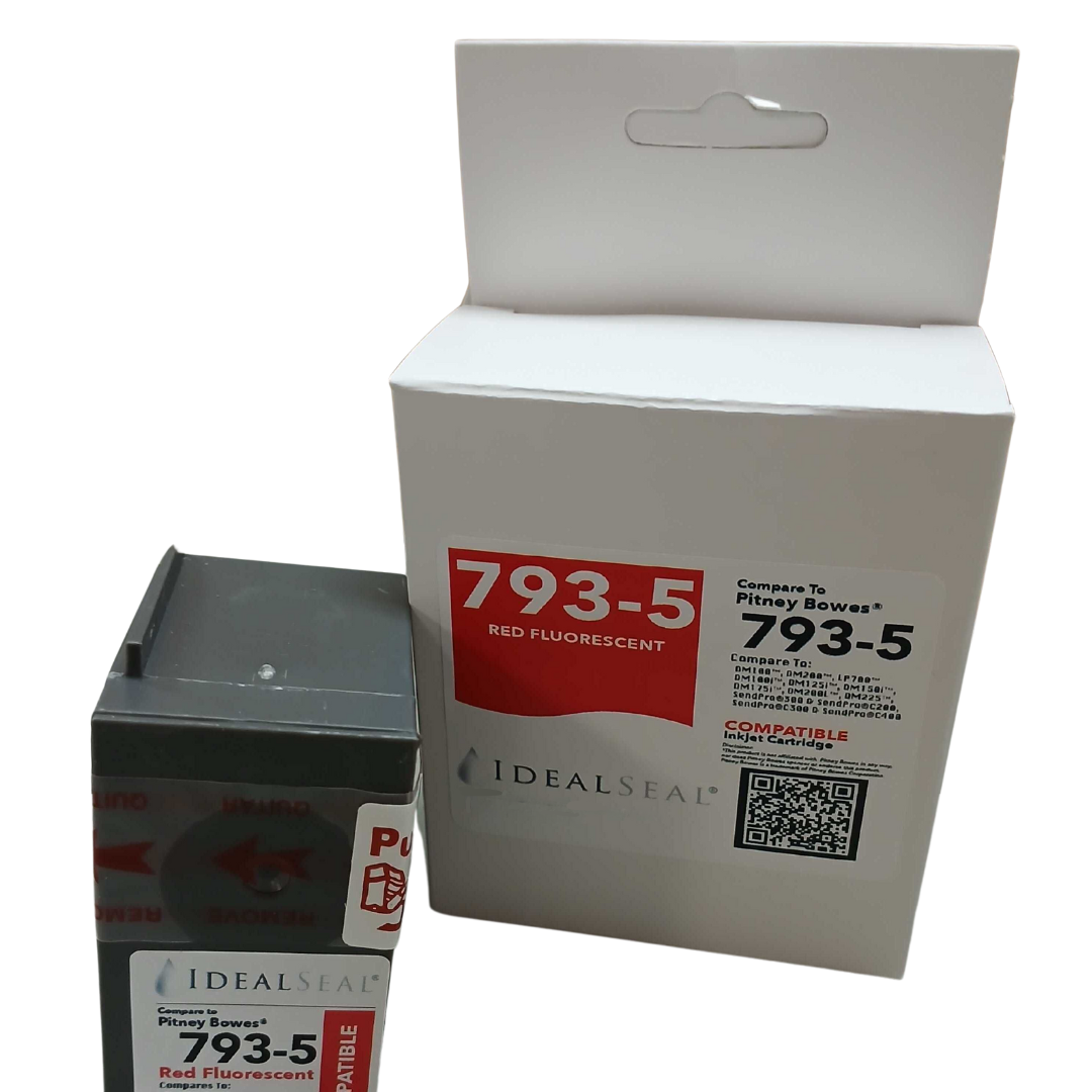 (Pitney Bowes 793-5)  High Yield Red Ink Cartridge for DM100™, DM200™ Series and SendPro™ C Series Ideal Seal