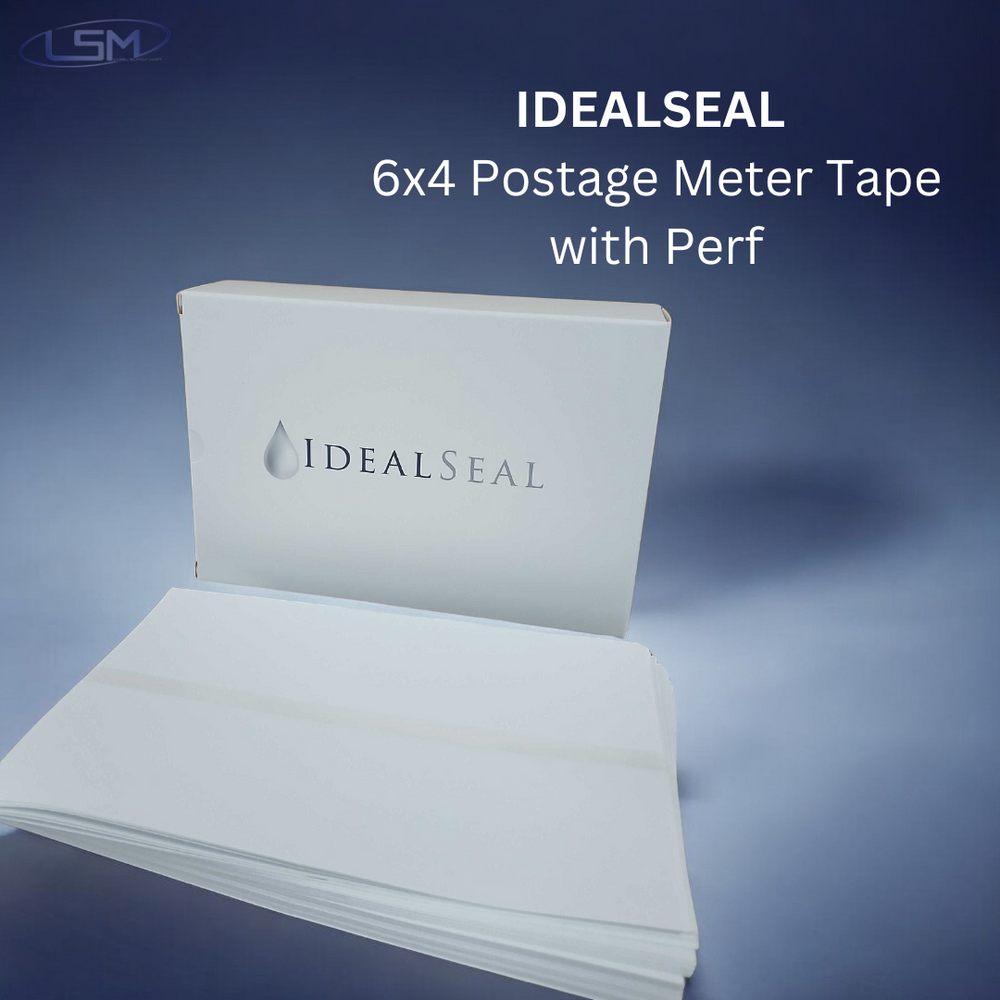 Preferred Postage Supplies 6x4 Postage Meter Tape With Perf Compare to PB 612-0, 612-7, 612-9, 620-9 Neopost 7449704, PC2N Hasler 9004080 150 Count personal post office e700 Label Supply Mart