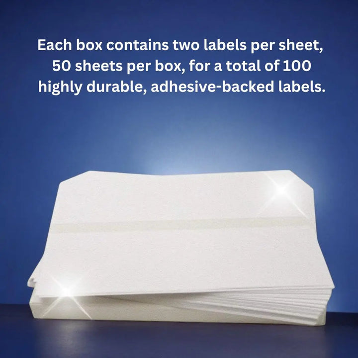 Preferred Postage Supplies Box of 100 Double Postage Meter Tapes 5 1/4 x 3 1/2 Compatible Replacement Tape for PB 612-0, 612-7, 612-9 & 620-9 Postage Meter Tape Two Labels Per Sheet Label Supply Mart