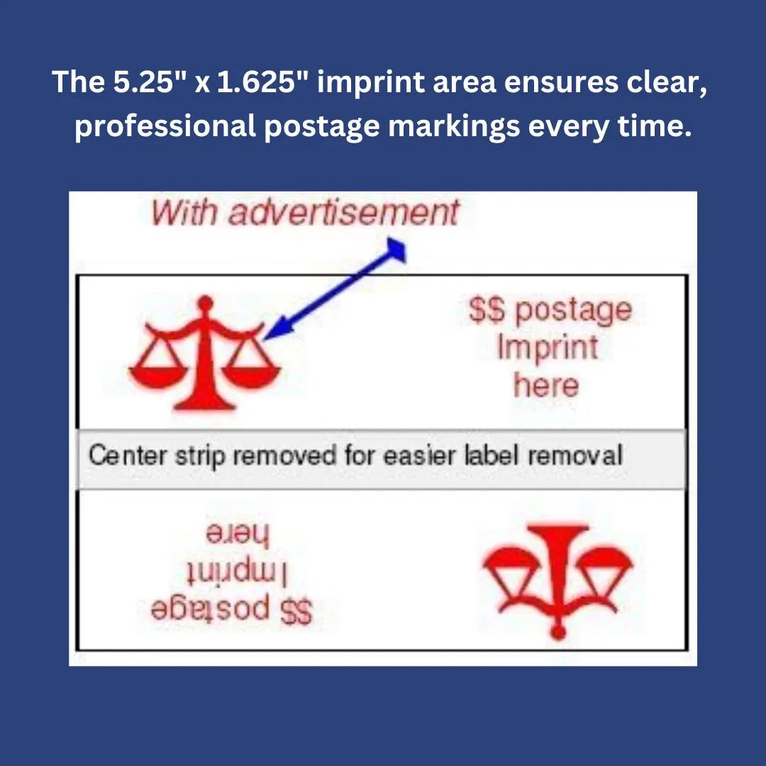 Preferred Postage Supplies Box of 100 Double Postage Meter Tapes 5 1/4 x 3 1/2 Compatible Replacement Tape for PB 612-0, 612-7, 612-9 & 620-9 Postage Meter Tape Two Labels Per Sheet Label Supply Mart
