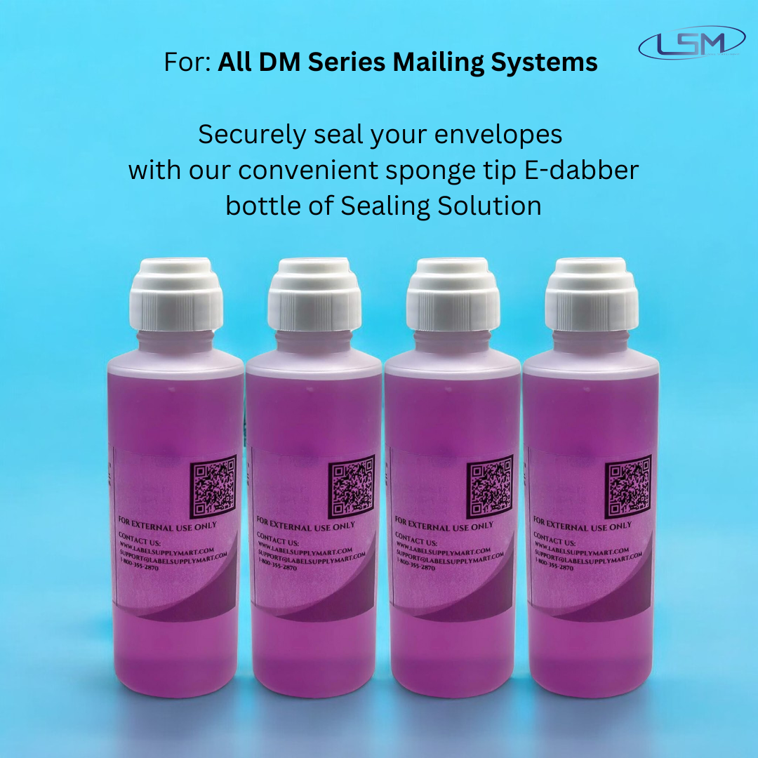 IDEALSEAL Envelope Moistener (120 ML) (3600 Envelpes) E-Z Seal Compatible 4 oz. Label Supply Mart