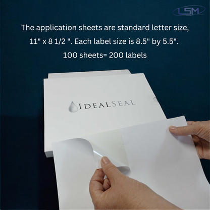 IDEALSEAL Half Sheet Self Adhesive Shipping Labels for Laser & Inkjet Printers, 100 Count Label Supply Mart