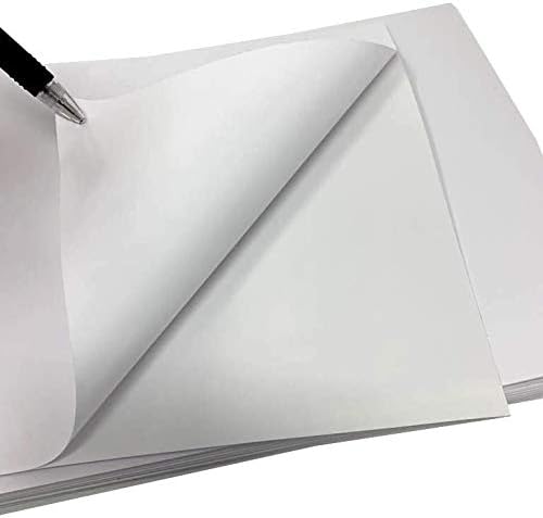 Sticker Paper, Sheets, White Matte, 8.5 x 11 Full Sheet Label, Inkjet or Laser Printer (500 Sheets)
