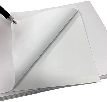 Sticker Paper, Sheets, White Matte, 8.5 x 11 Full Sheet Label, Inkjet or Laser Printer (500 Sheets)