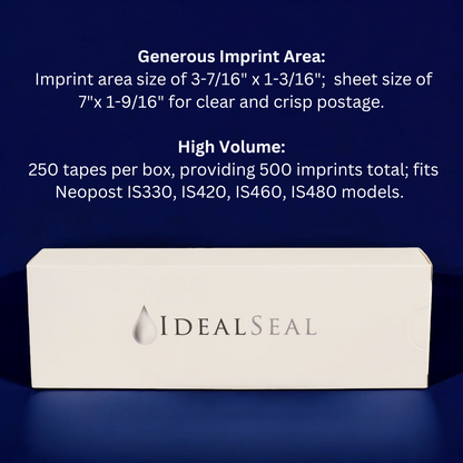 Preferred Postage Supplies Neopost Postage Meter Tapes Double Strip Tape 7" x 19/16"Neopost7465593/PT2N03/PT2N12 Hasler 9004020/PT2H03 Ultra