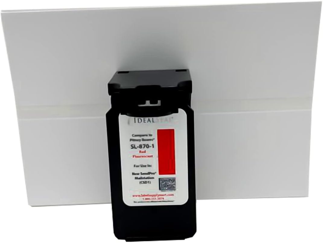 IDEALSEAL Replacement Postage Ink for SL-870-1 Red Ink Cartridge + (100 Compatible PB 612-9 Labels) sendpro mailstation PB SL-870-1 CSD1 Ink Cartridge SL-870-1 Ink Cartridge sendpro Mailstation Ink