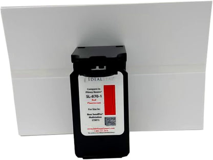 IDEALSEAL Replacement Postage Ink for SL-870-1 Red Ink Cartridge + (100 Compatible PB 612-9 Labels) sendpro mailstation PB SL-870-1 CSD1 Ink Cartridge SL-870-1 Ink Cartridge sendpro Mailstation Ink
