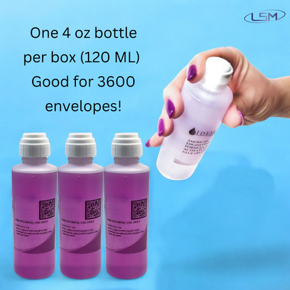 IDEALSEAL Envelope Moistener (120 ML) (3600 Envelpes) E-Z Seal Compatible 4 oz. Label Supply Mart