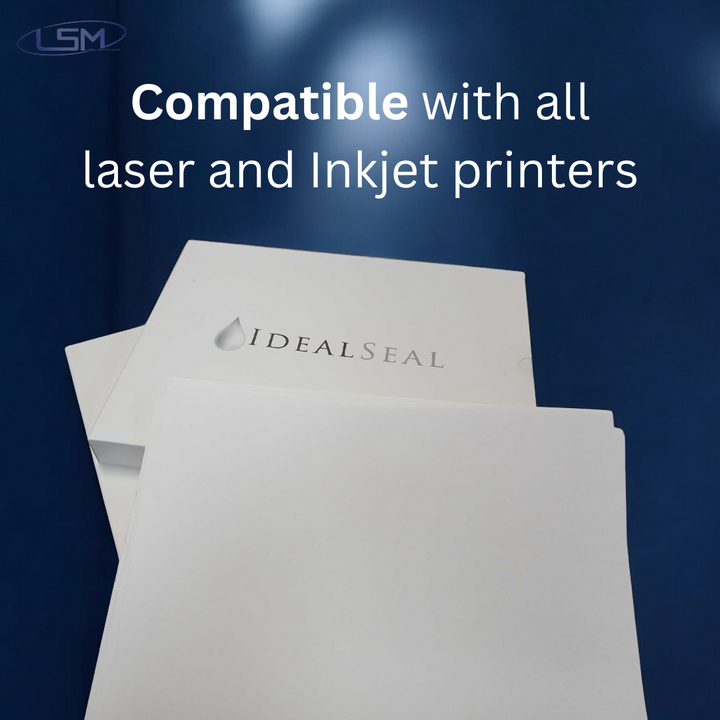 IDEALSEAL Half Sheet Self Adhesive Shipping Labels for Laser & Inkjet Printers, 200 Count Label Supply Mart