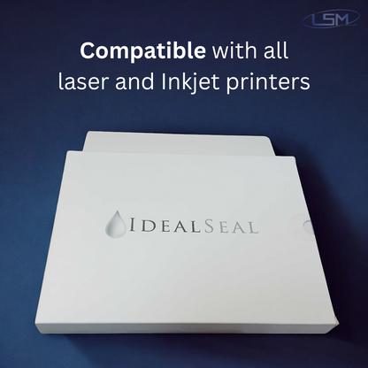 IDEALSEAL Half Sheet Self Adhesive Shipping Labels for Laser & Inkjet Printers, 100 Count Label Supply Mart