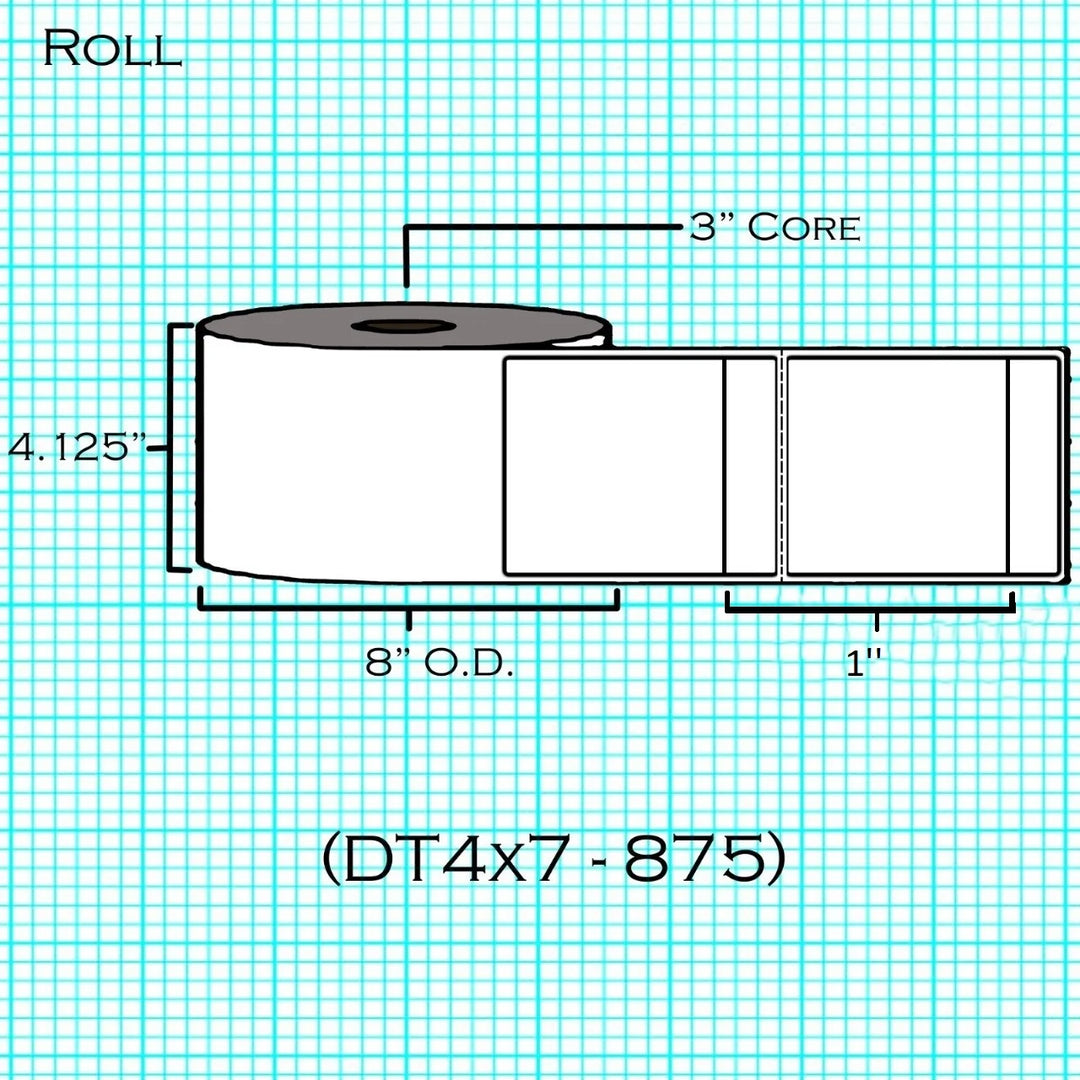4" x 7" Thermal Rolls - 875 Labels/Roll