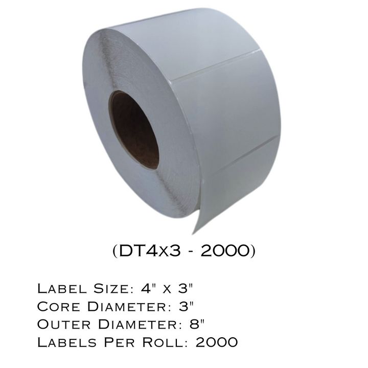 4" x 3" Direct Thermal Printer Labels Ideal Seal