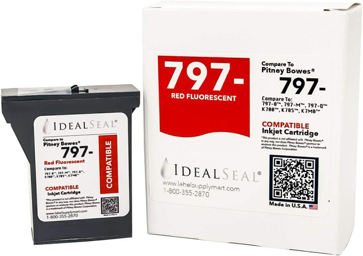 Compatible PB 797 Ink Cartridge Mailstation and Mailstation 2 PB 797 k7m0 k700 + 50 Pinwheel Postage Meter Tapes Compatible with PB 620-9