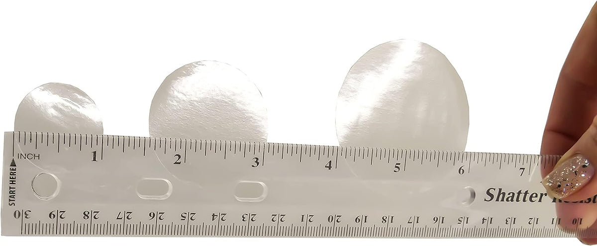 Super Gloss Clear Round Stickers Clear Retail Package Seals Mailing Seals Envelope Seals 1" Round Circle Wafer Stickers 500 Per Roll (1 Roll Per Box) Made in USA