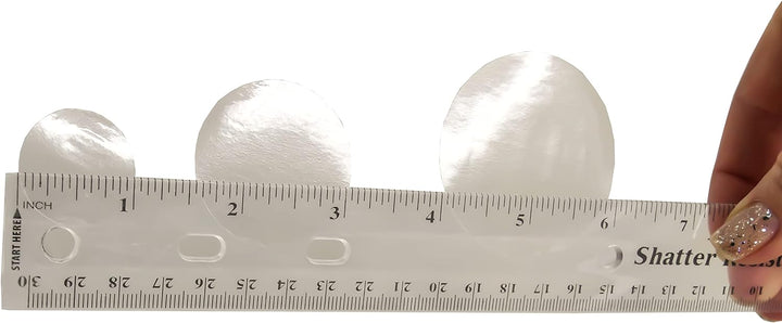500 Preferred Postage Supplies Clear Retail Package Seals 1" Round Circle Wafer Stickers 500 Per Roll (1 Roll Per Box) Made in USA (1 Pack)