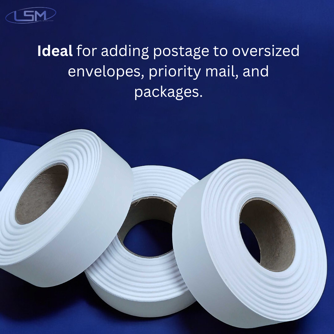 Preferred Postage Supplies Compatible Replacement Tape Rolls for PB 627-8 Compatible Self-Adhesive Postage Tape (3 Rolls/Box) Label Supply Mart
