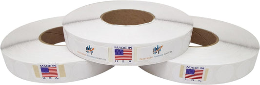 Preferred Mailing Supplies PPS3-5000WL 1" Wafer Tab Seals (No Perf) 5000 Tabs Per Roll (3 Rolls Per Box) Save Big, USPS Approved, White