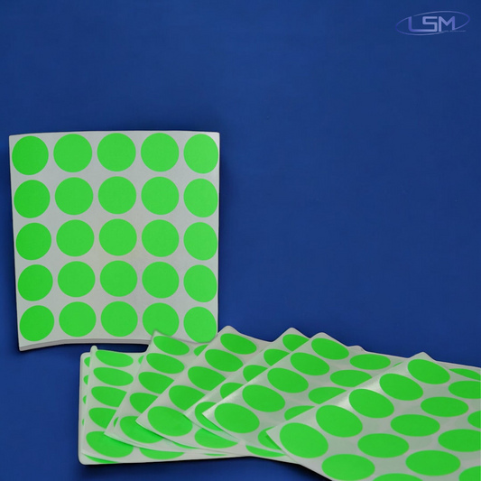 Circle Stickers Color Coding Labels Super Bright Green Fluorescent Neon Round Circle Dots for Organizing Inventory 1 Inch 500 Total Adhesive Stickers Label Supply Mart