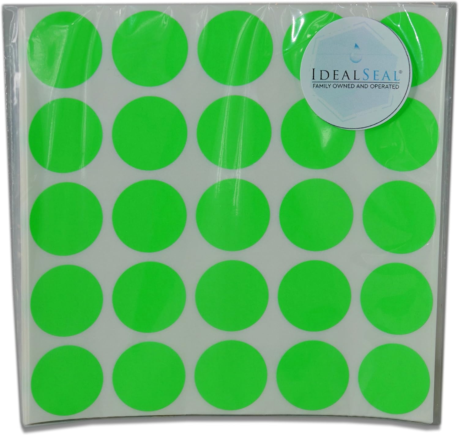 Color Coding Labels Super Bright Fluorescent Neon Green Round Circle D ...