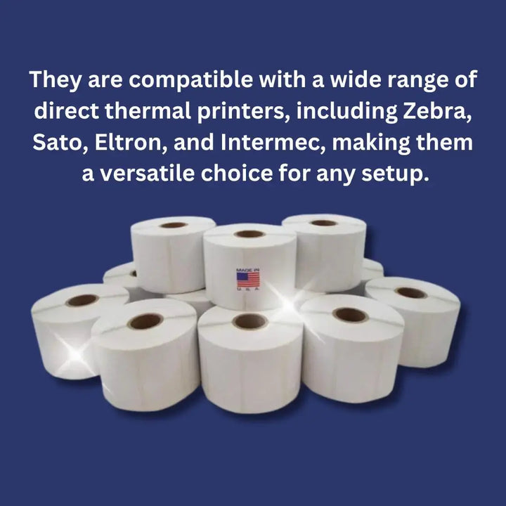 IDEALSEAL Compatible Replacement Labels 2.25 x1.25 Top Coated Direct Thermal Labels UPC 1135 Labels Per Roll (12) Resistant to Scratches and Smudges, Compatible Replacement Rolls For Zebras 2844, ZD410, ZP450, ZP500, ZP505