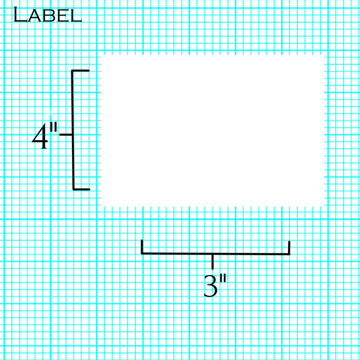 4" x 3" Direct Thermal Printer Labels Ideal Seal