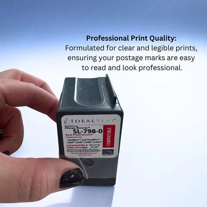 Pitney Bowes SL-798-0 Compatible Red Ink Cartridge for  Sendpro C200, C300, C400, C425 Postage Meters For Sendpro C and Sendpro + Ideal Seal