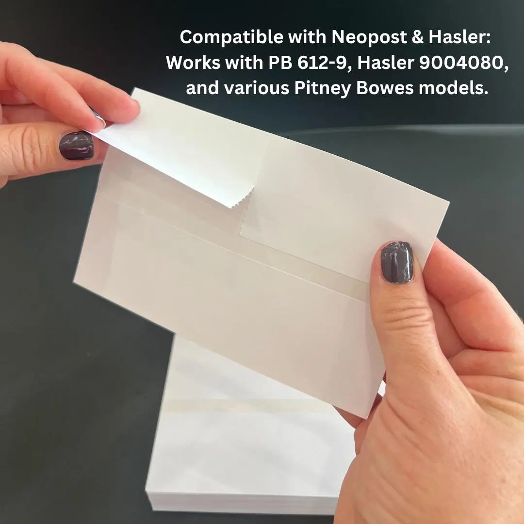 Preferred Postage Supplies 6x4 Postage Meter Tape With Perf Compare to PB 612-0, 612-7, 612-9, 620-9 Neopost 7449704, PC2N Hasler 9004080 150 Count personal post office e700 Label Supply Mart