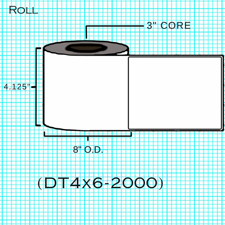 4" x 3" Direct Thermal Printer Labels Ideal Seal