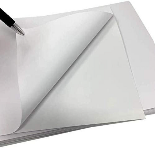 Sticker Paper, 10 Sheets, White Matte, 8.5 x 11 Full Sheet Label, Inkjet or Laser Printer, Cricket, Silhouett, Brothr)) (2000 Sheets)