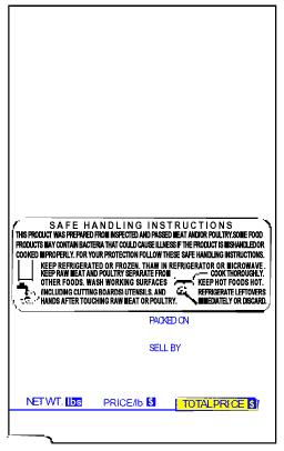 TEC SL9000 UPC 92.8mm Safe Handling Instr Label Supply Mart