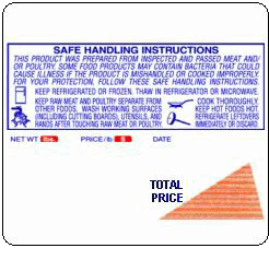 Ishida AC Series, BC3000, BC-4000, Astra 73mm Safe Handling Label Supply Mart