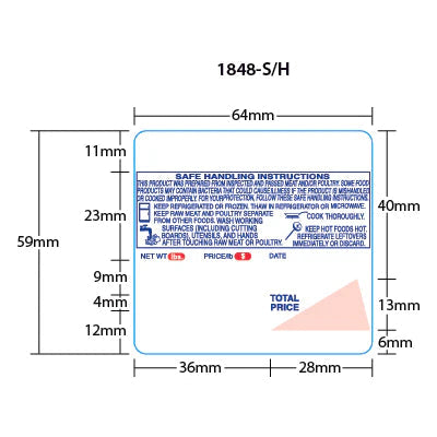 Globe GSP30A, GSP30B E12 UPC Label Safe Handling Instructions Label Supply Mart