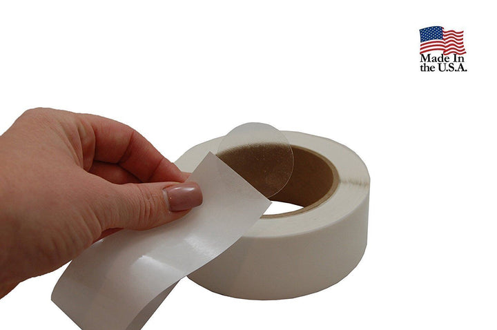 Clear Retail Package Seals 1.5" Inch Round Circle Wafer Stickers/Labels with Easy Dispensing Box 500 Per Box Made in USA! (1 Box (500))