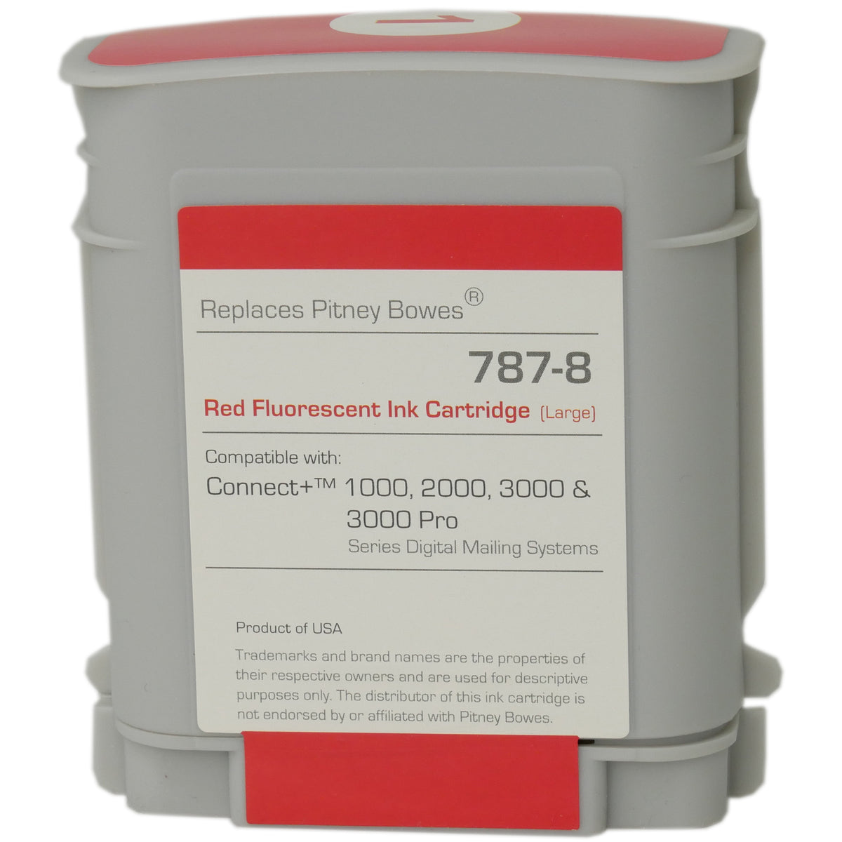 (Item #787-8)  Red Ink Cartridge (Large) for SendPro™ P / Connect+® Series Mailing Systems