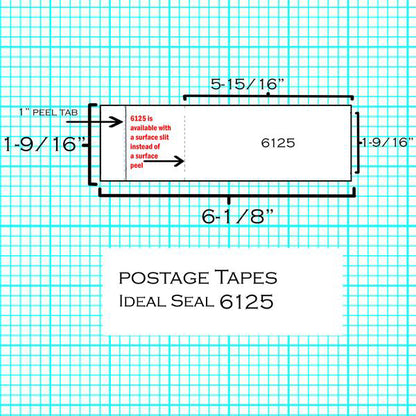 (PT1N12/PT1H12) - Single Tape Self-Adhesive (1200 Strips, 1200 Labels) (6125-4)