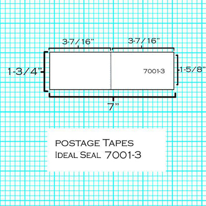 (Pitney Bowes Item #625-0) DM300 / DM400 Series 300 Postage Tape Sheets (7001-3)