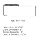 4" x (500') Pitney Bowes 674-0