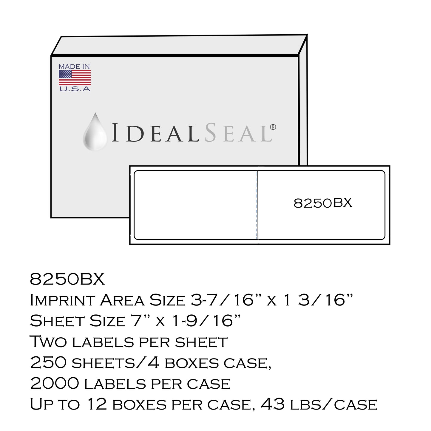 (PT2N12/PT2H12) - Double Strip Postage Labels Pack of 1000 (8250-4)