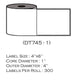 4" x 6" Pitney Bowes 745-1 (300 Labels/Roll)