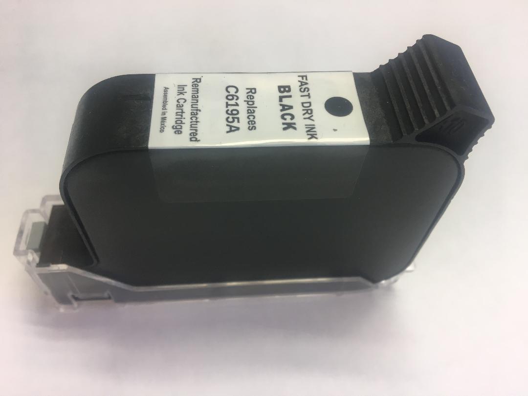 Remanufactured HP C6195A - Black Pigment Fast Dry Ink